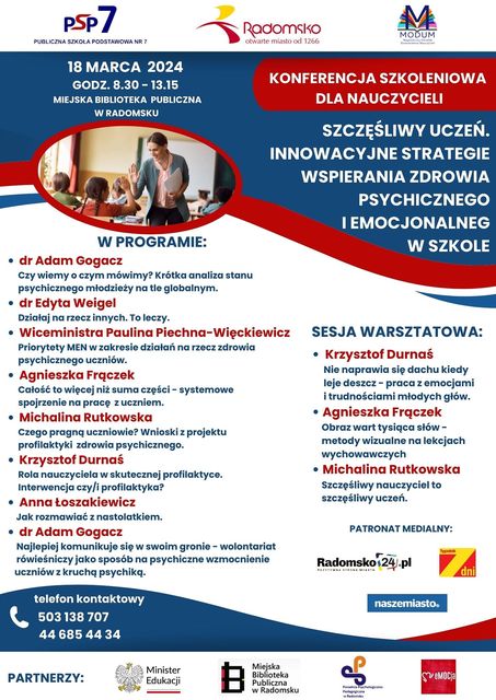 Konferencja szkoleniowa dla nauczycieli!